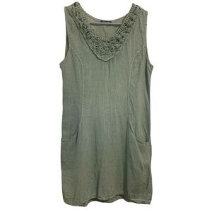 Lungo L’arno sage green linen dress